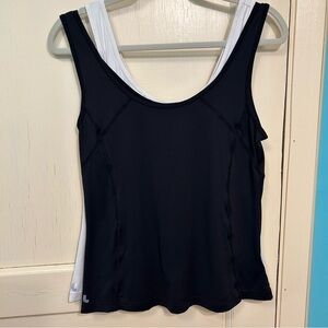 Lot of 2 LOLE Athletic Tanks, White and Black